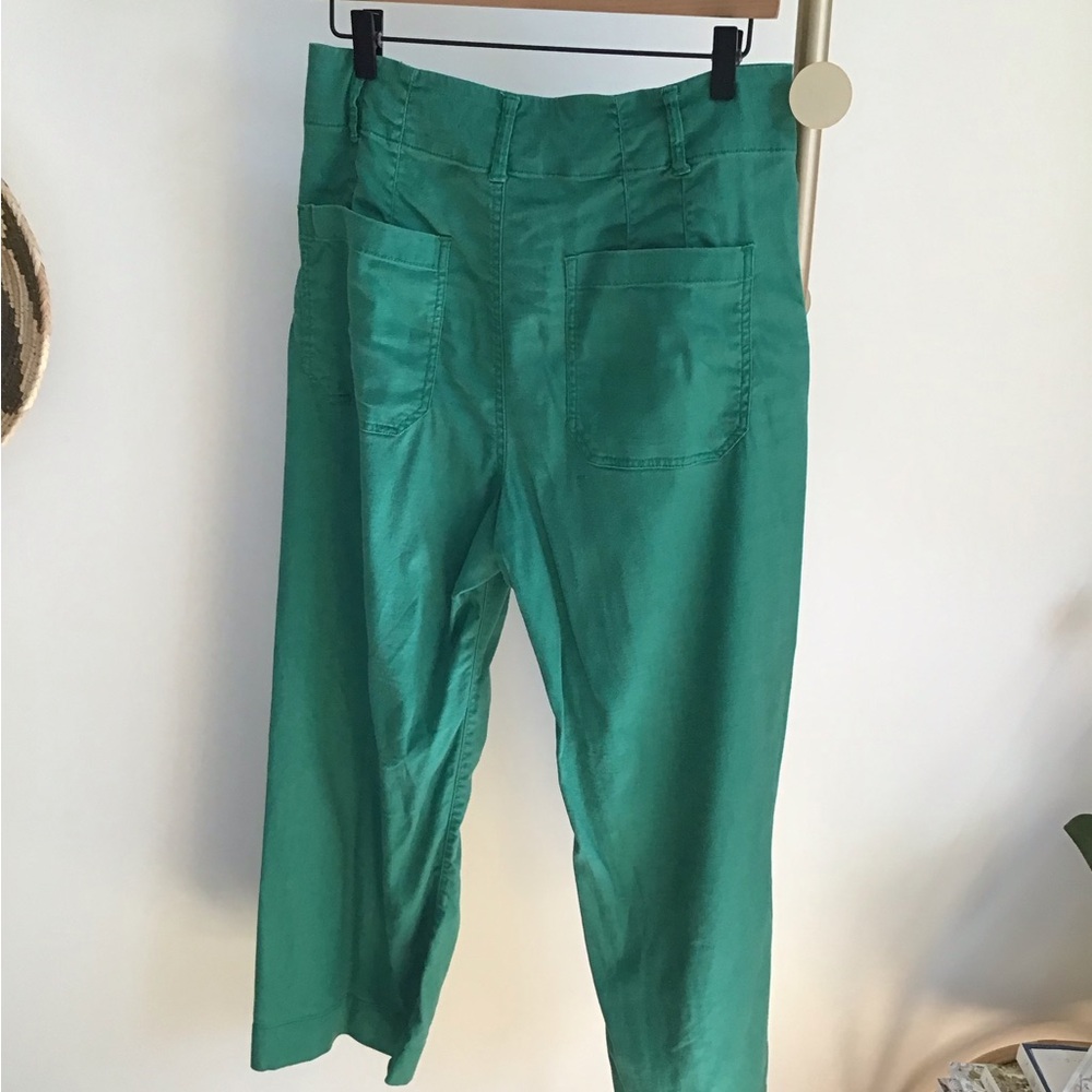 Anthropologie The Colette Linen Blend Crop Wide-Leg Pants by Maeve Size 30 - Picture 7 of 16